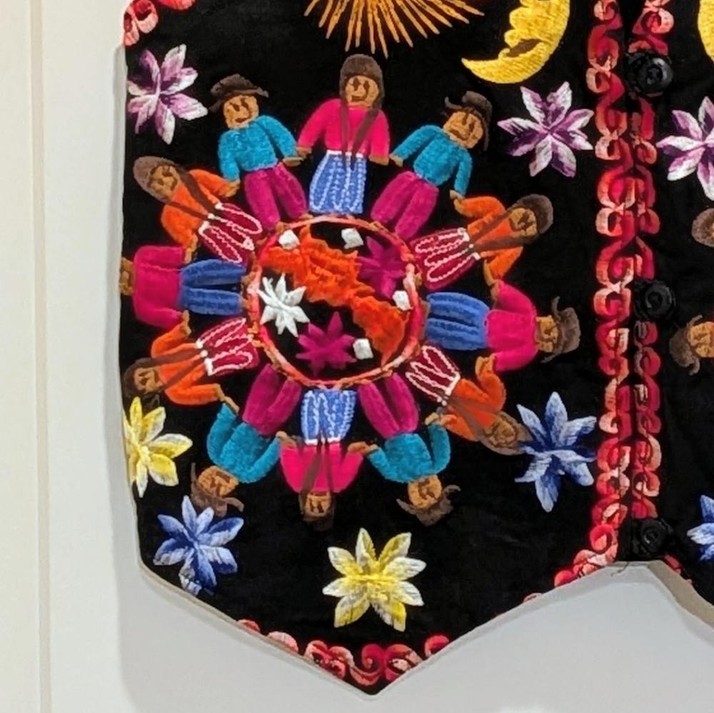 NWOT Beckwoman S Handmade Embroidered 100% Cotton Vest - Picture 2 of 7